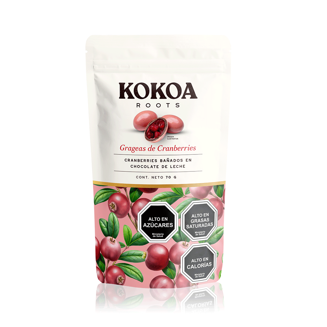 Grageas de Cranberries en Chocolate Rosado 70 g